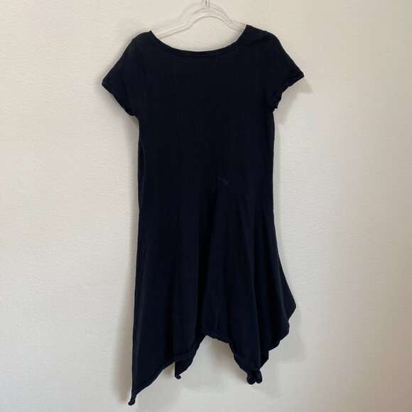 Daily Practice Black Handkerchief Hem Minimalist Jeanette Midi Dress - Picture 8 of 8